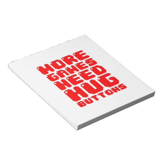 MEER GAMES HEBBEN HUG-BUTTONNEN NODIG NOTITIEBLOK (Schuin)