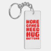 MEER GAMES HEBBEN HUG-BUTTONNEN NODIG SLEUTELHANGER (Voorkant Links)
