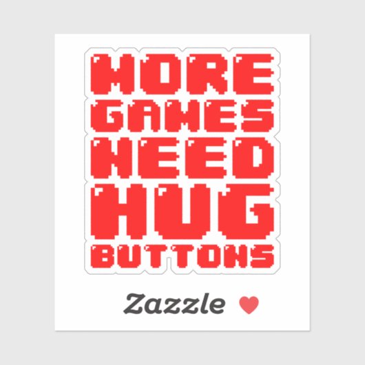 MEER GAMES HEBBEN HUG-BUTTONNEN NODIG STICKER (Vel)