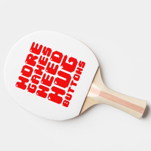 MEER GAMES HEBBEN HUG-BUTTONNEN NODIG TAFELTENNISBATJE (Zijkant)