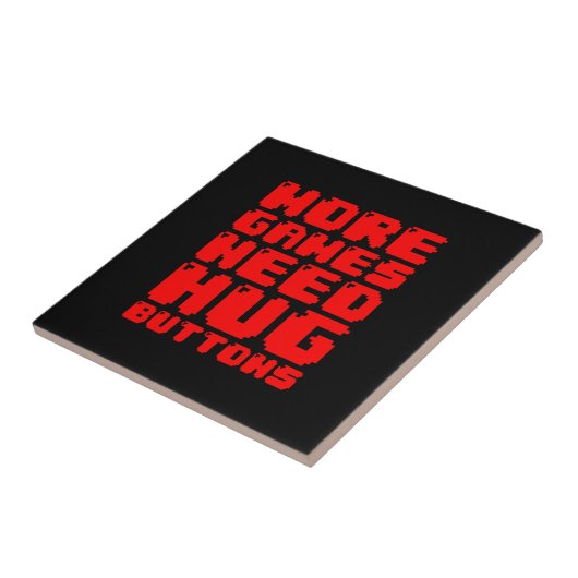 MEER GAMES HEBBEN HUG-BUTTONNEN NODIG TEGELTJE (Zijkant)