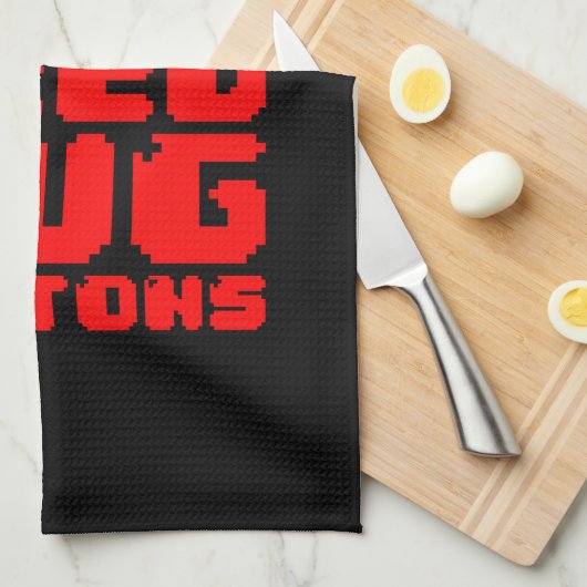 MEER GAMES HEBBEN HUG-BUTTONNEN NODIG THEEDOEK (Quarter Fold)