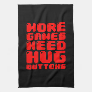 MEER GAMES HEBBEN HUG-BUTTONNEN NODIG THEEDOEK