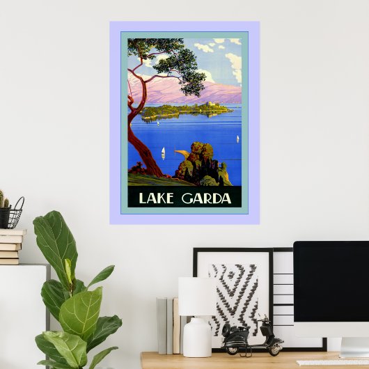Meer Garda ~  Italiaans reizen Poster (Thuiskantoor)