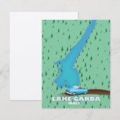 Meer Garda Italië reisposter kaart (Voorkant / Achterkant)