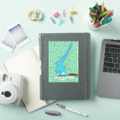 Meer Garda Italië reisposter kaart Sticker (iPad Cover)