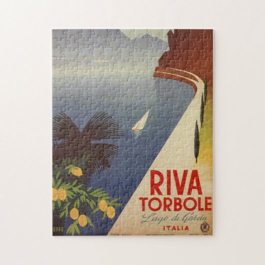  meer Garda Riva Torbole Italië Toerismekunst Legpuzzel (Verticaal)