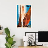 Meer Garda Riva Torbole Vintage Reisposter Poster (Thuiskantoor)