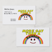 Meer gay dan een regenboog visitekaartje (Voorkant / Achterkant)