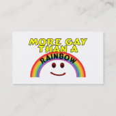 Meer gay dan een regenboog visitekaartje (Achterkant)