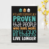 Meer geboortes leven langer grappige dag kaart (Gele Bloem)