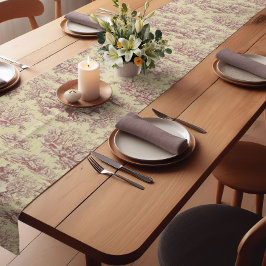  meer geel rood toile de jouy korte tafelloper