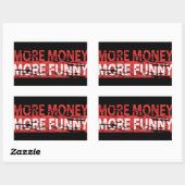 Meer geld - meer grappig rechthoekige sticker (Vel)