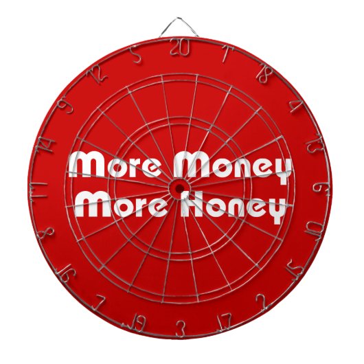 Meer geld meer honing dartbord (Voorkant)