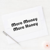Meer geld meer honing rechthoekige sticker (Envelop)