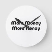 Meer geld meer honing ronde klok (Voorkant)