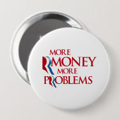 Meer geld Meer problemen.png Ronde Button 4,0 Cm (Voorkant /achterkant)