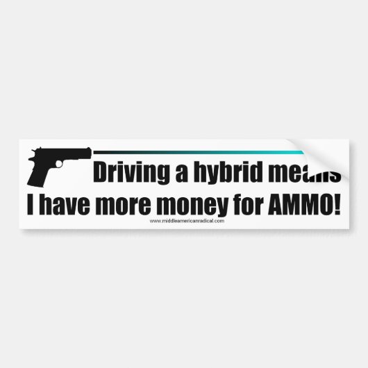 Meer geld voor Ammo! Bumpersticker (Voorkant)