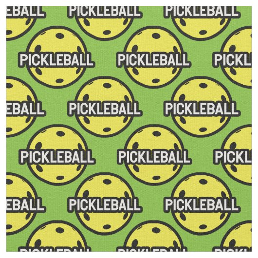 Meer gele Pickleballen - aangepaste achtergrond Stof (Close Up)