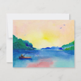 Meer Gevist Pensionering Waterverf Kaart