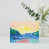 Meer Gevist Pensionering Waterverf Kaart (Staand voorkant)