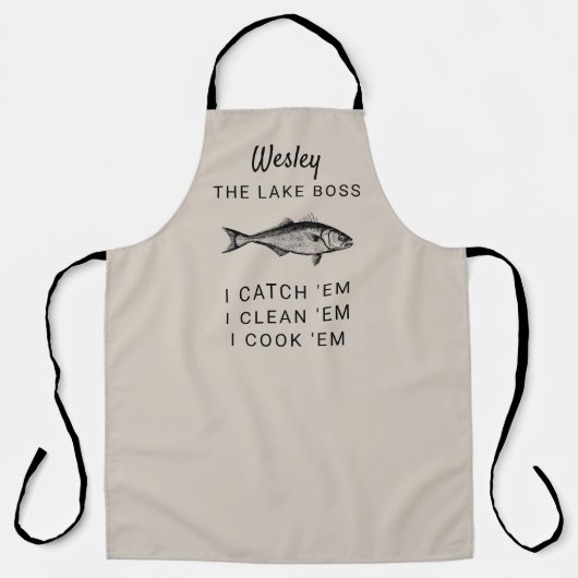 Meer Geviste Humor - Speciaal viskooksysteem Schort (Voorkant)