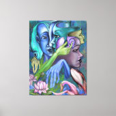 Meer Gezichten Canvas Kubisme Stijl - Schilderen (Voorkant)