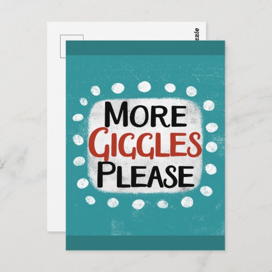 Meer giechelen alsjeblieft Briefkaart (Voorkant / Achterkant)