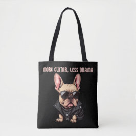 Meer gitaar, minder drama tote bag