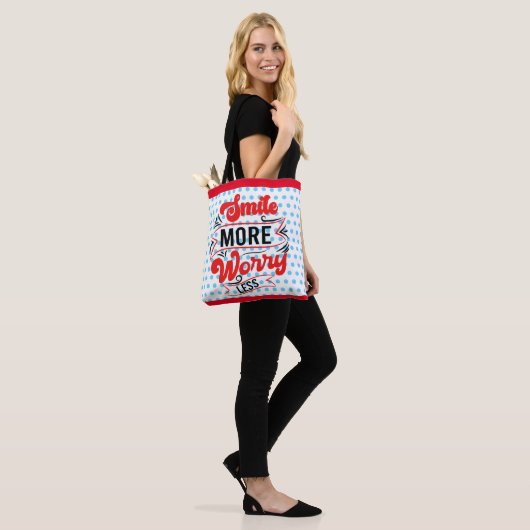 Meer glimlach tote bag (Op model)