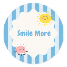 Meer glimlachen Inspirerende sticker | Schattige p