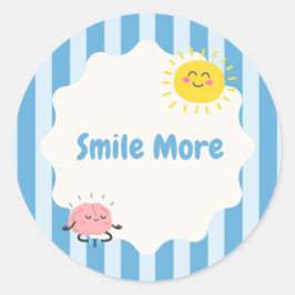 Meer glimlachen Inspirerende sticker | Schattige p