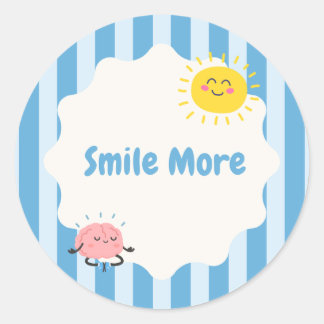 Meer glimlachen Inspirerende sticker | Schattige p