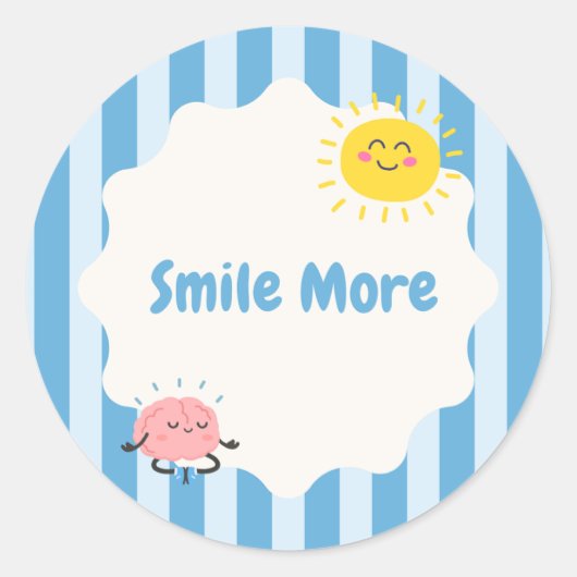 Meer glimlachen Inspirerende sticker | Schattige p (Voorkant)