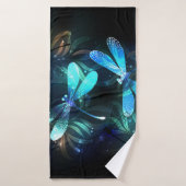 Meer gloeiende libellen badhanddoek (Badhanddoek)