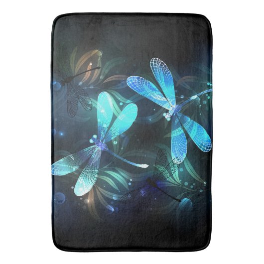 Meer gloeiende libellen badmat (Voorkant Verticaal)