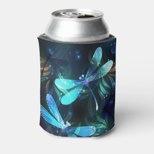 Meer gloeiende libellen blikjeskoeler (Blikje Achterkant)