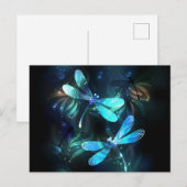 Meer gloeiende libellen briefkaart (Voorkant / Achterkant)