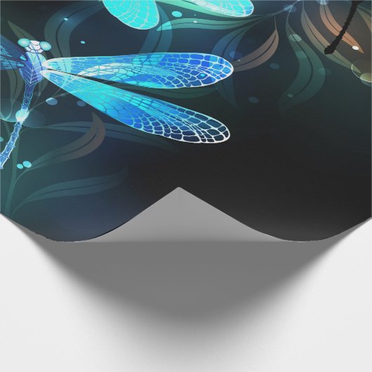Meer gloeiende libellen cadeaupapier (Hoek)