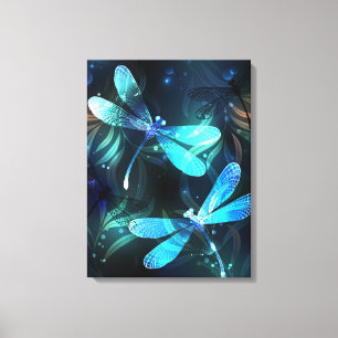 Meer gloeiende libellen canvas afdruk