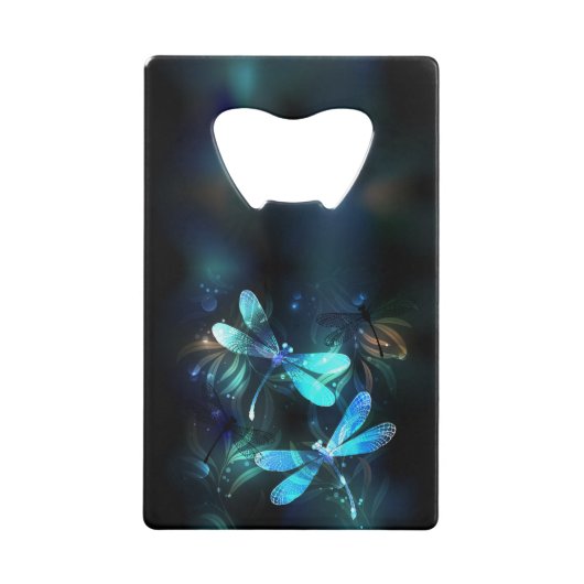 Meer gloeiende libellen creditkaart flessenopener (Voorkant)