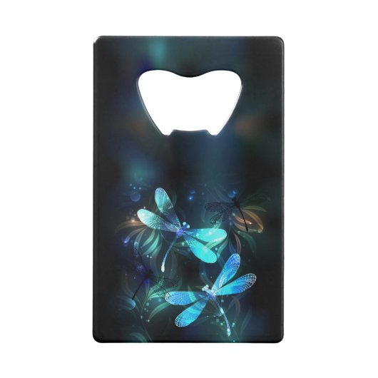 Meer gloeiende libellen creditkaart flessenopener (Achterkant)