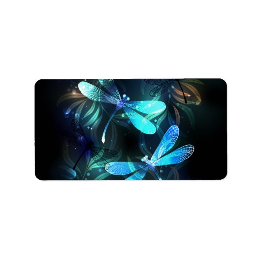 Meer gloeiende libellen etiket (Voorkant)