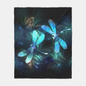 Meer gloeiende libellen fleece deken (Voorkant)