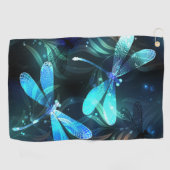 Meer gloeiende libellen golfhanddoek (Horizontaal)
