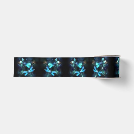 Meer gloeiende libellen grosgrain lint (Voorkant)