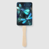 Meer gloeiende libellen handwaaier (Achterkant)