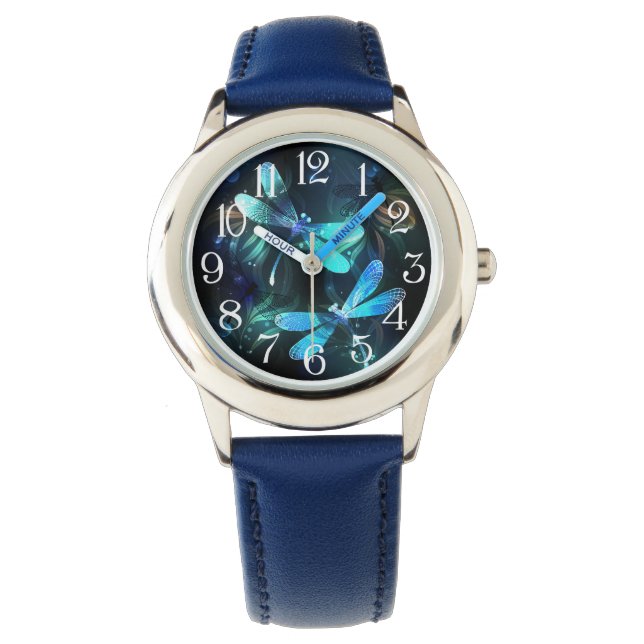 Meer gloeiende libellen horloge (Voorkant)