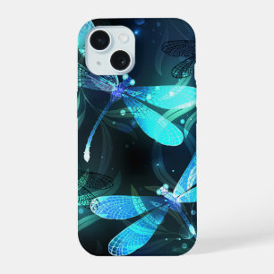 Meer gloeiende libellen iPhone 15 case
