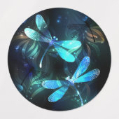 Meer gloeiende libellen labels (Design 2)